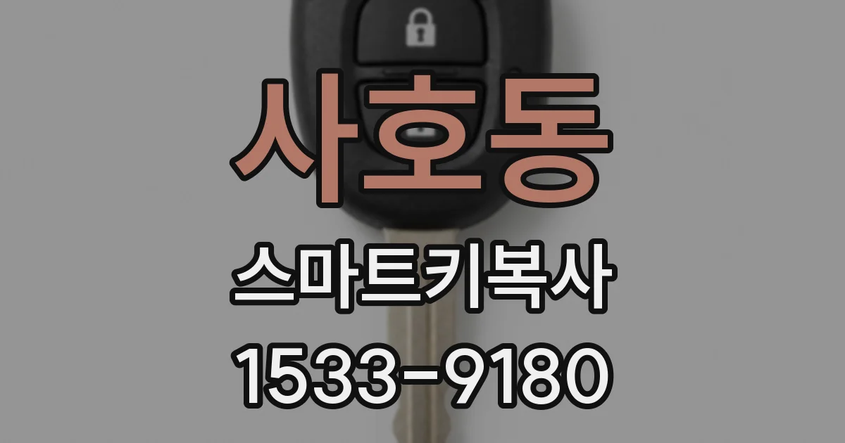 사호동 스마트키복사
