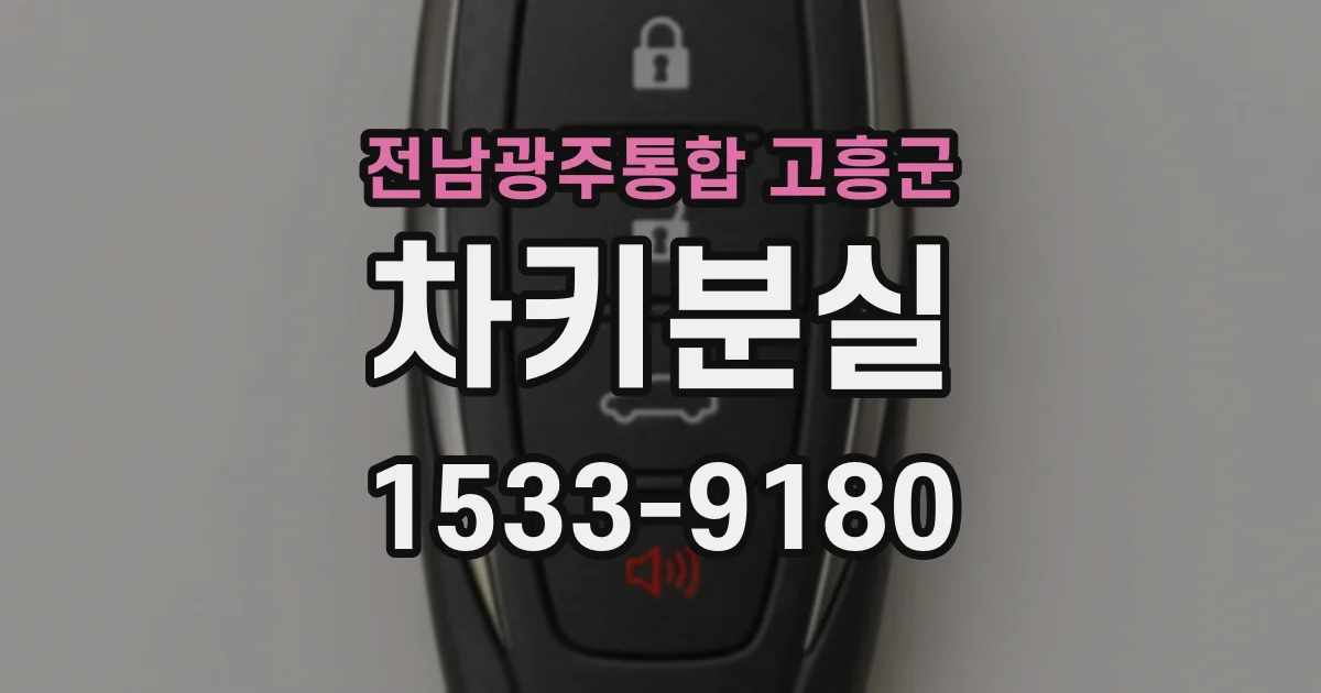 전남광주통합 고흥군 차키분실