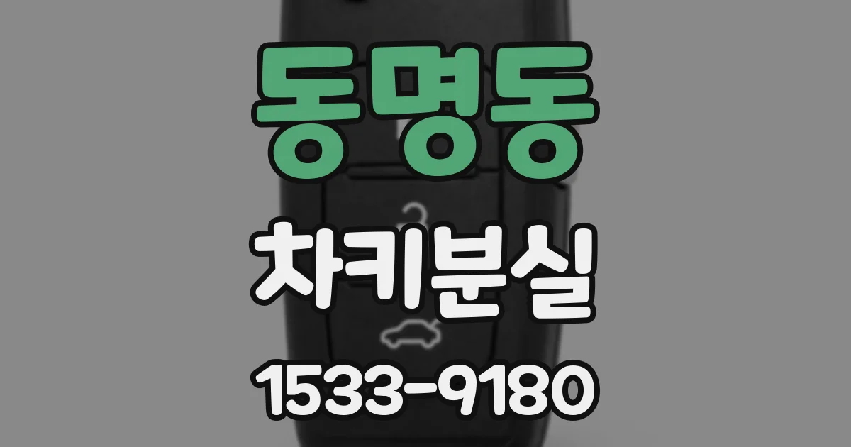 동명동 차키분실