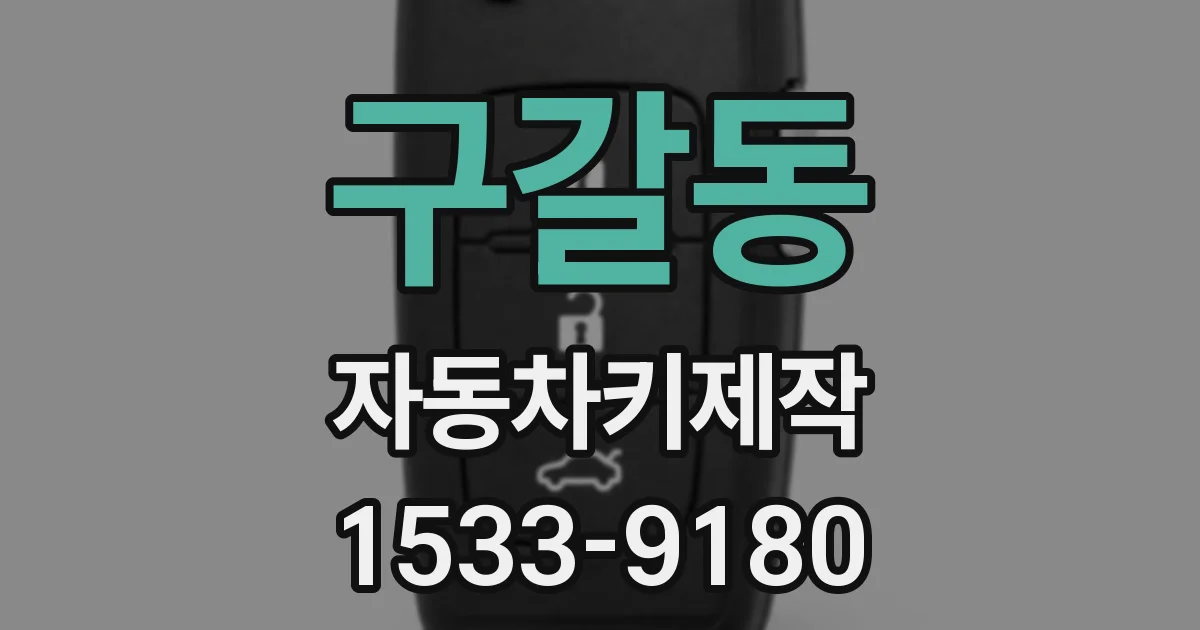 구갈동 자동차키제작
