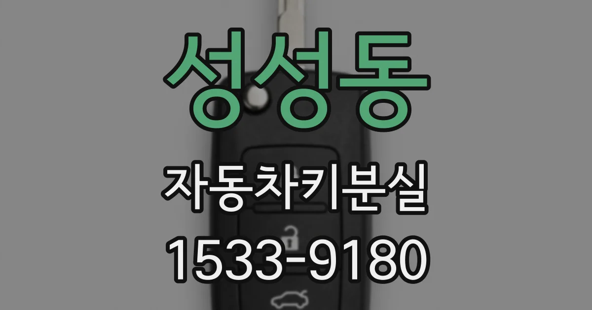 성성동 자동차키분실