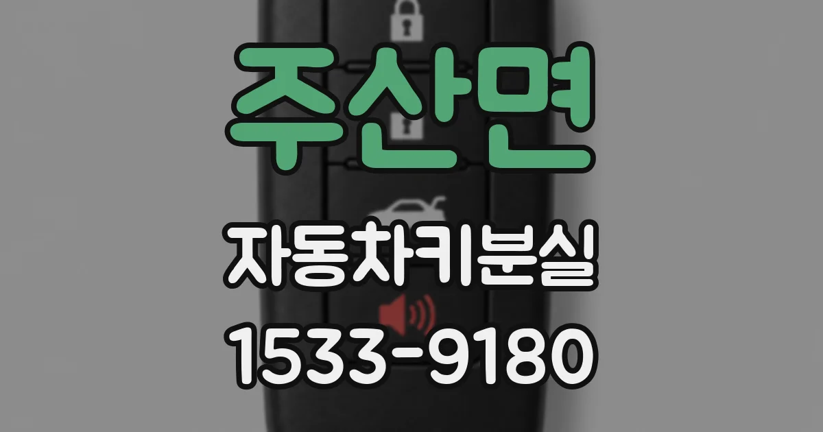 주산면 자동차키분실