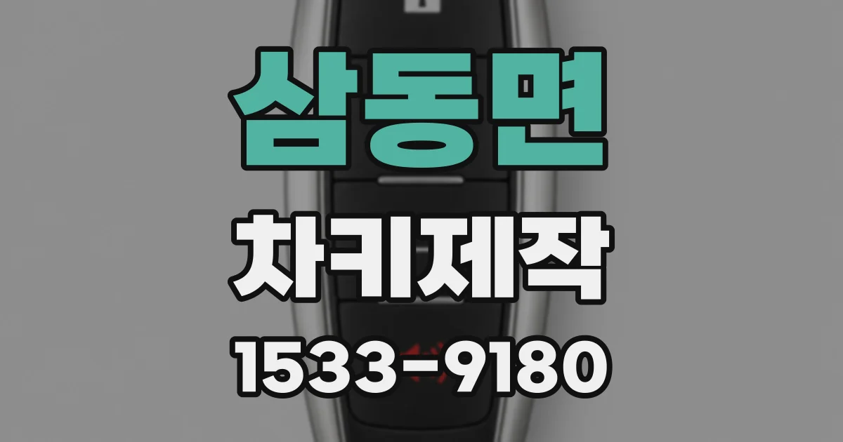 삼동면 차키제작