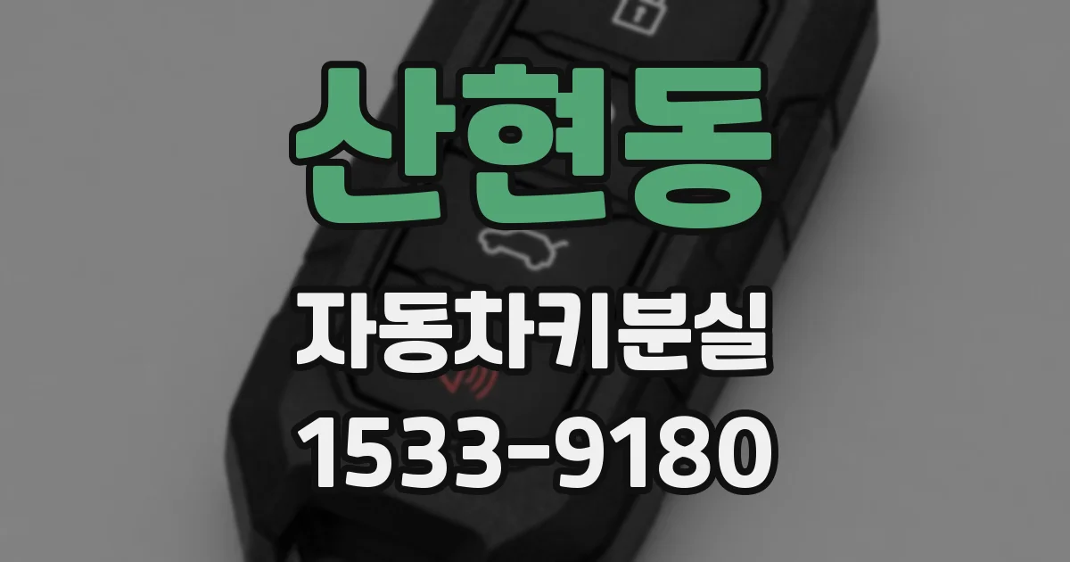 산현동 자동차키분실