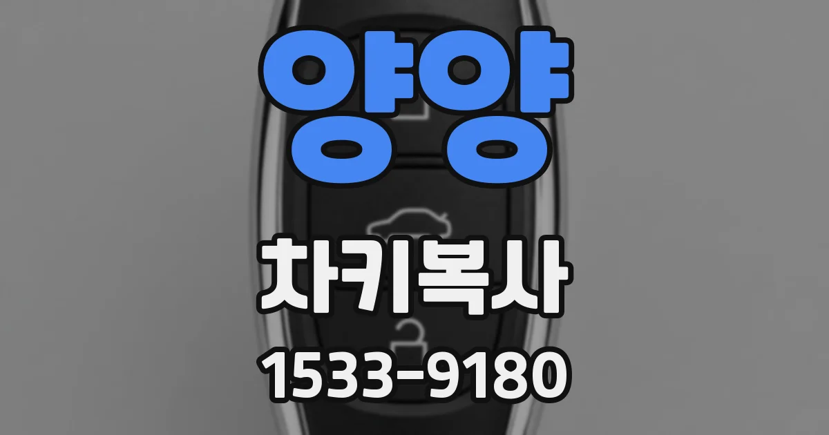 양양 차키복사