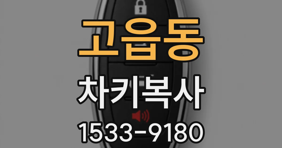 고읍동 차키복사