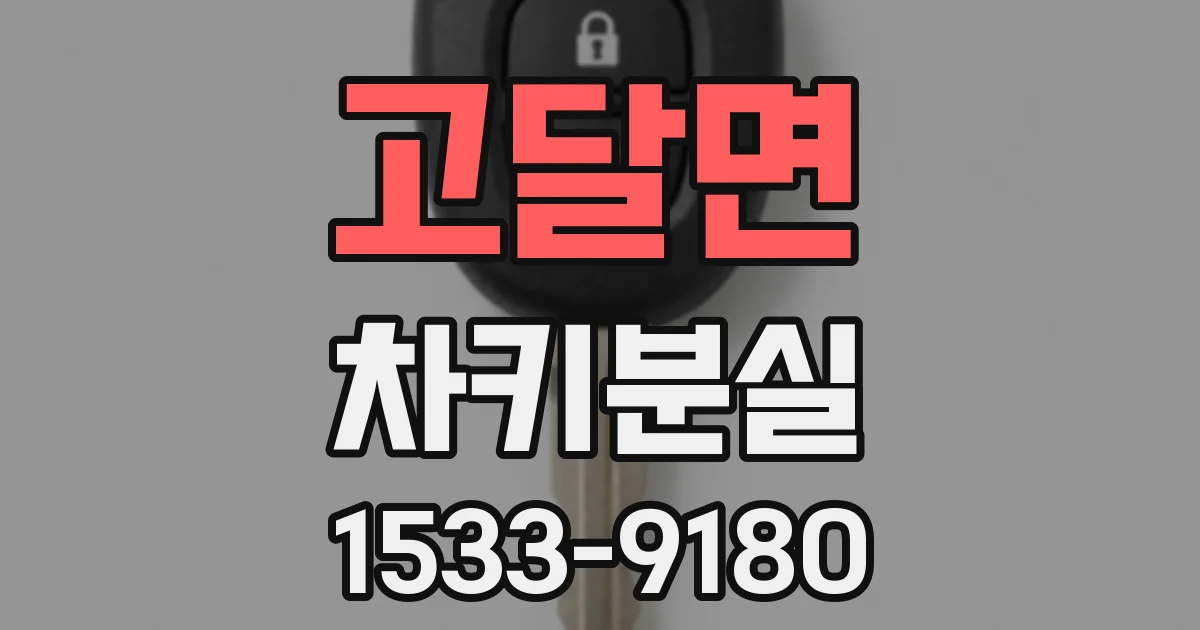고달면 차키분실