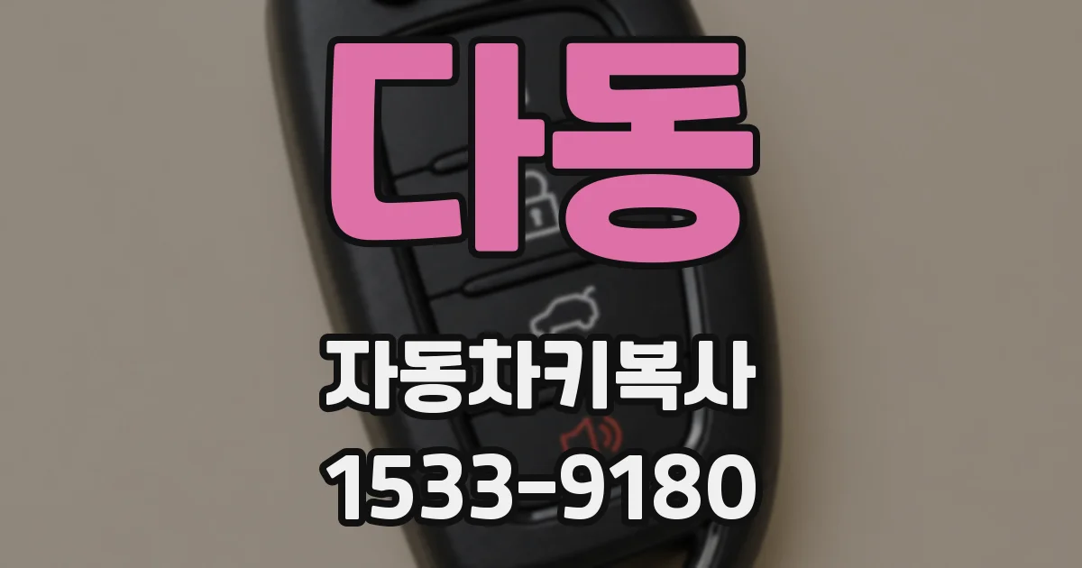 다동 자동차키복사