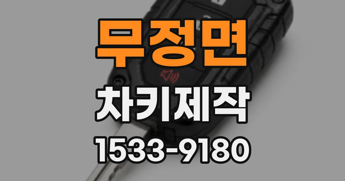 무정면 차키제작