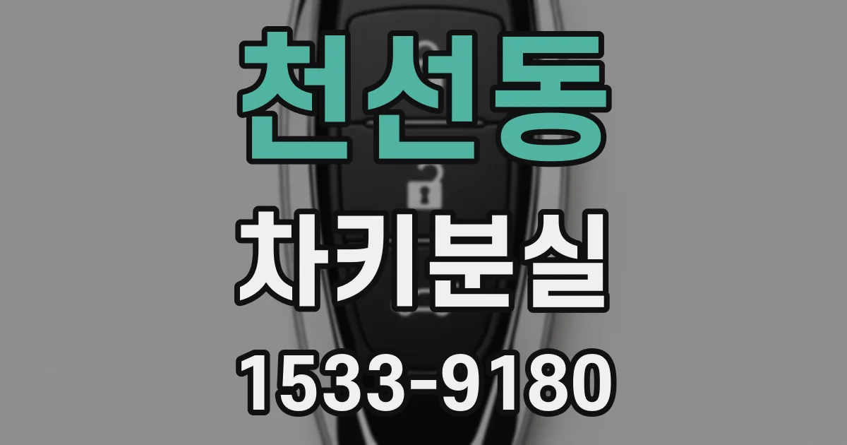 천선동 차키분실