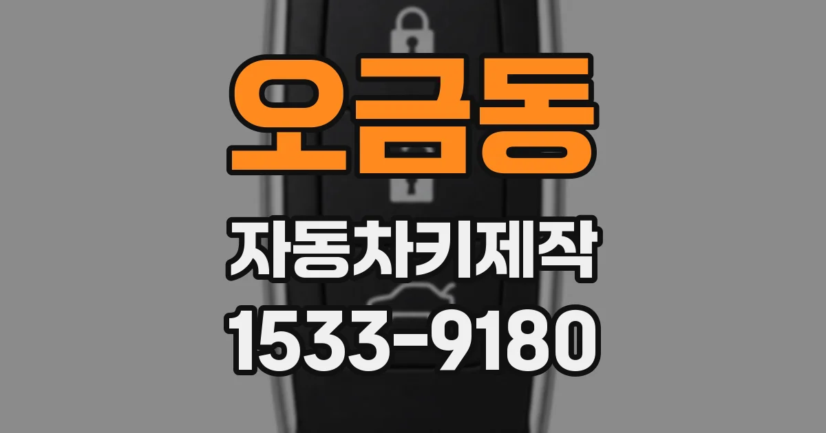 오금동 자동차키제작