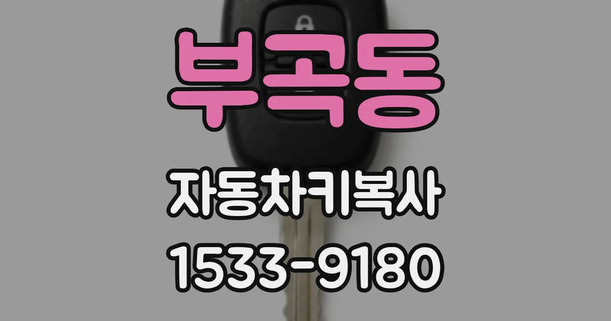 부곡동 자동차키복사
