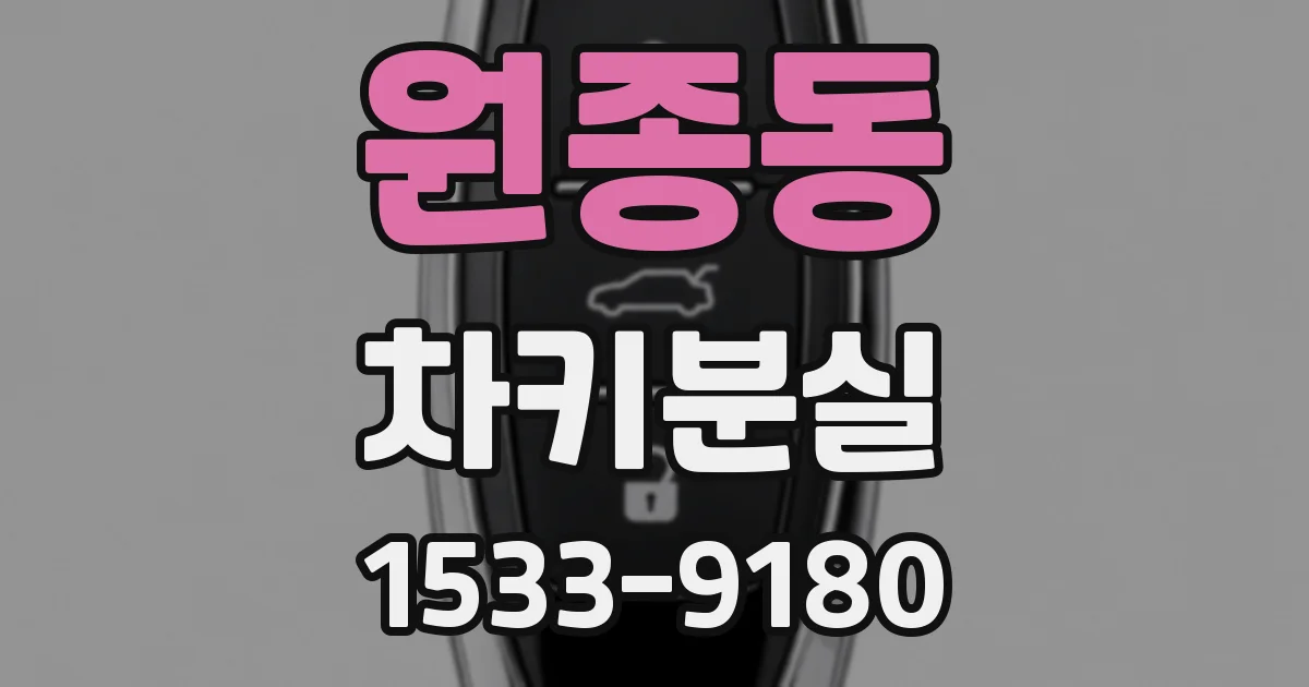 원종동 차키분실
