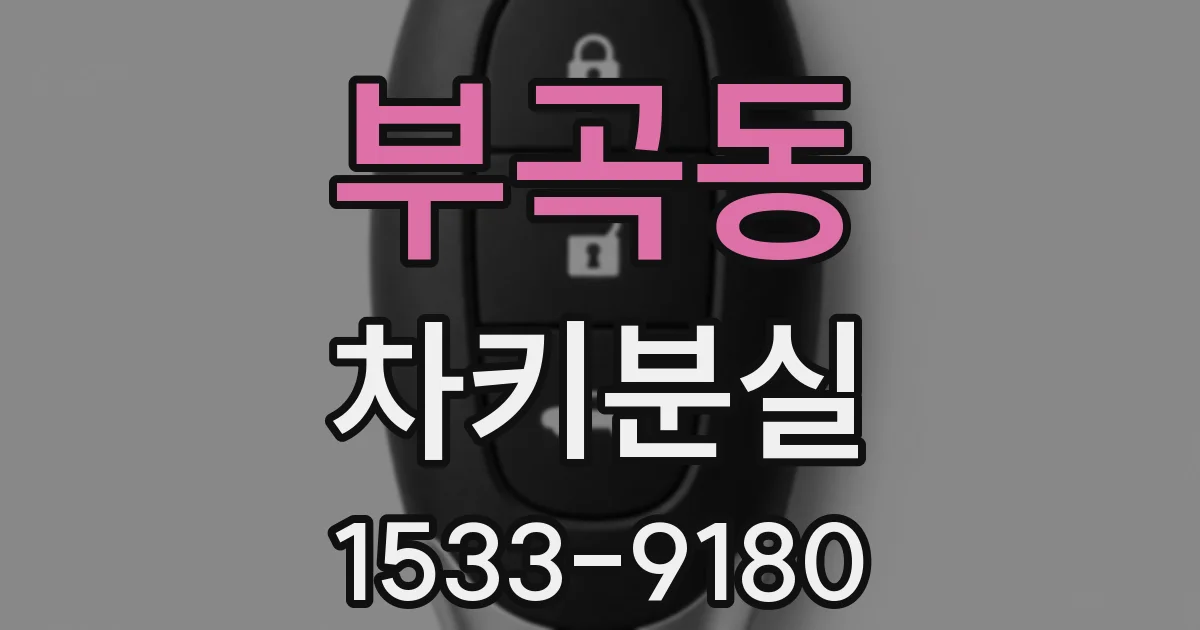 부곡동 차키분실