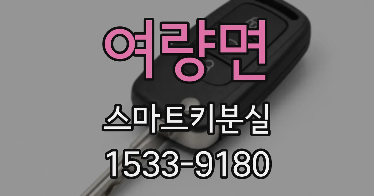 여량면 스마트키분실