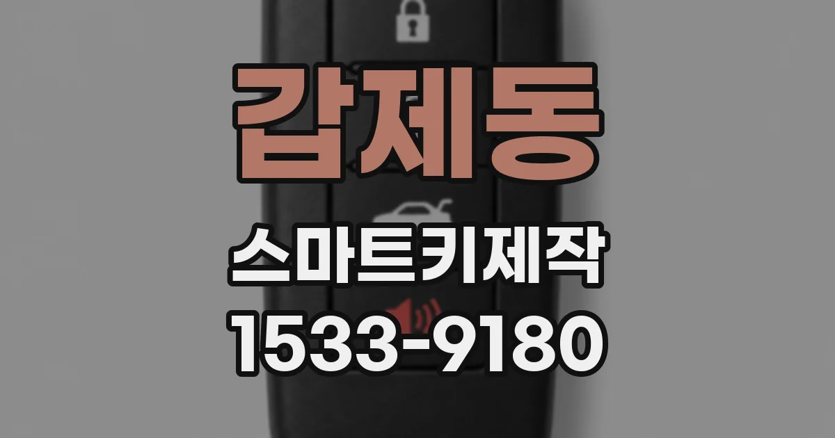 갑제동 스마트키제작