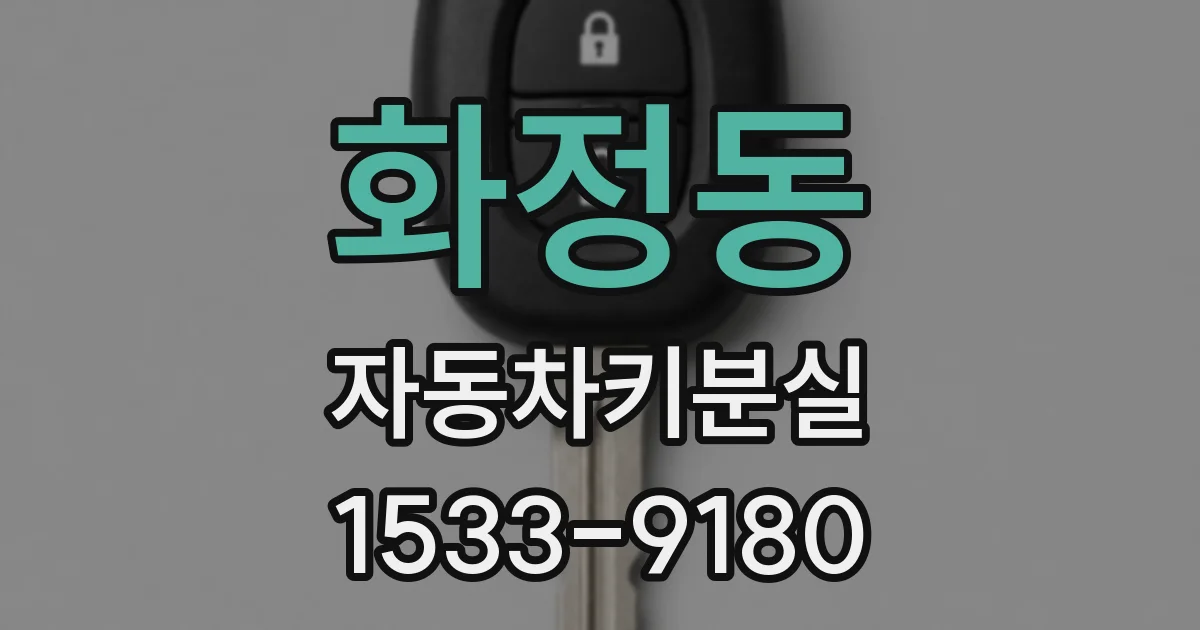 화정동 자동차키분실