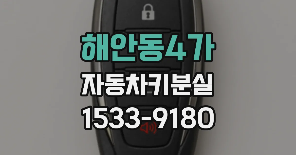 해안동4가 자동차키분실