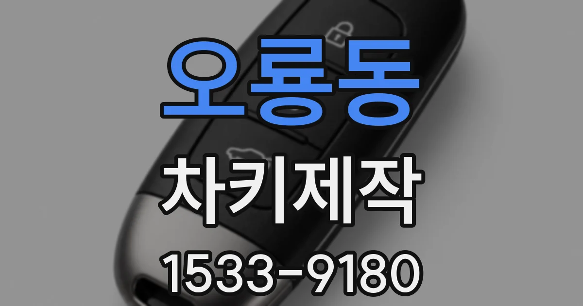 오룡동 차키제작
