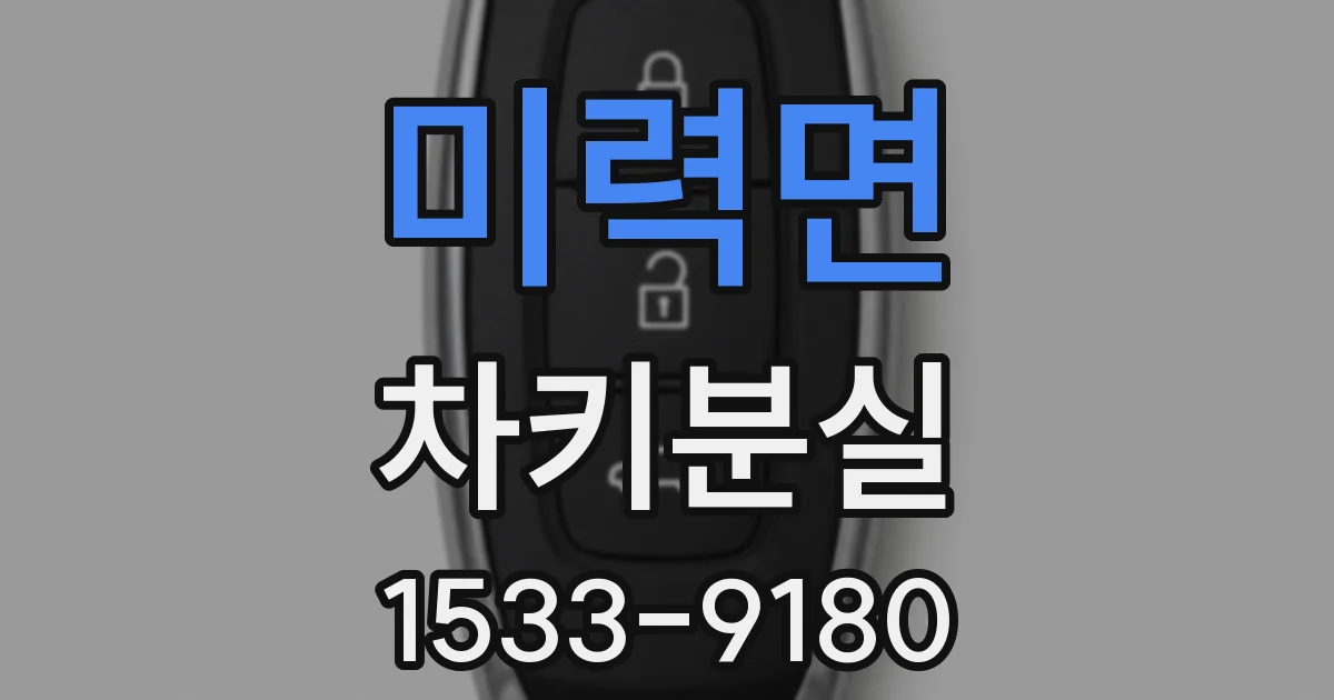 미력면 차키분실