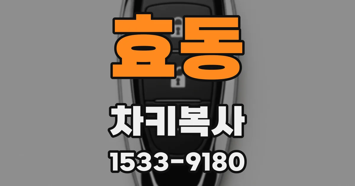 효동 차키복사
