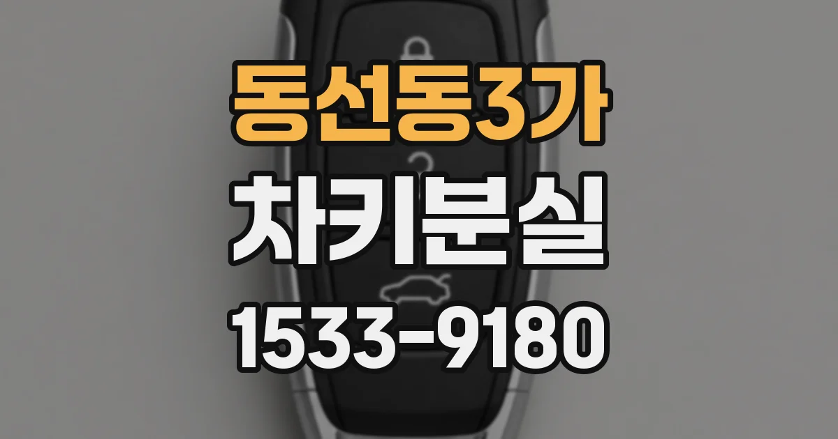 동선동3가 차키분실