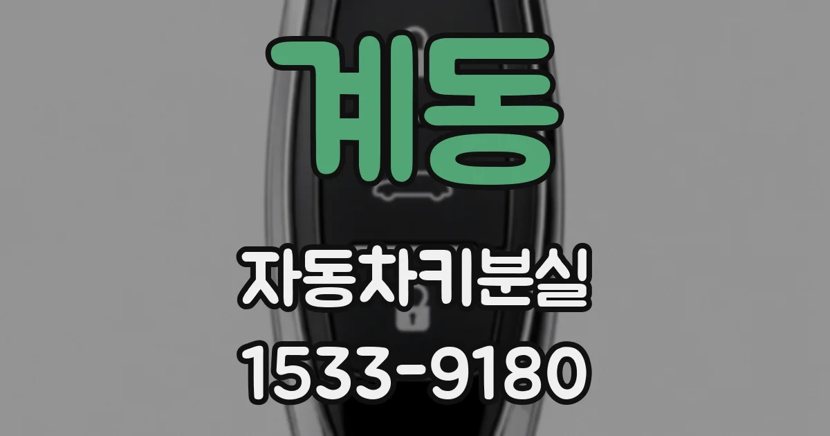 계동 자동차키분실