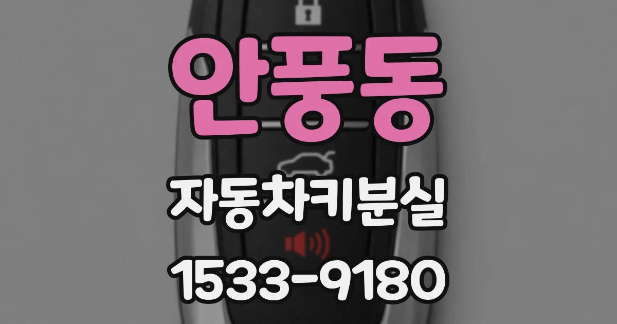 안풍동 자동차키분실