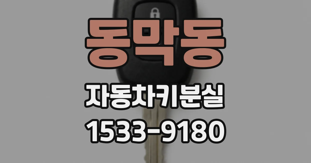 동막동 자동차키분실