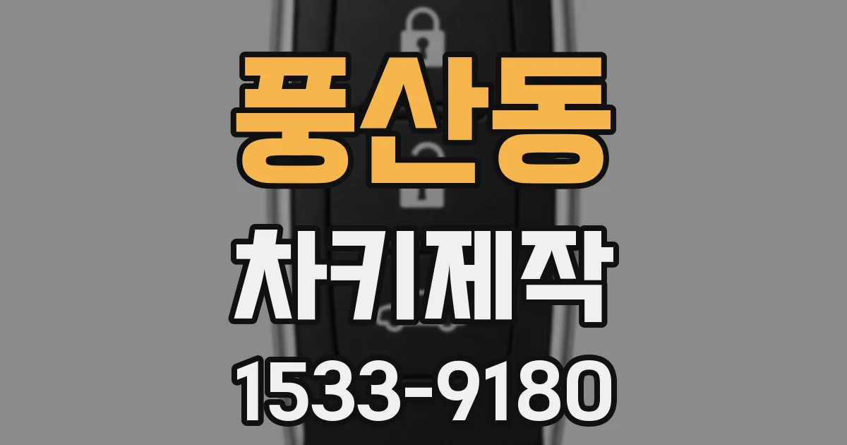 풍산동 차키제작