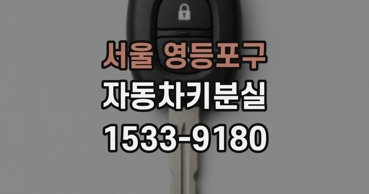 서울 영등포구 자동차키분실