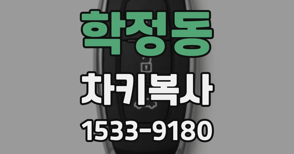 학정동 차키복사