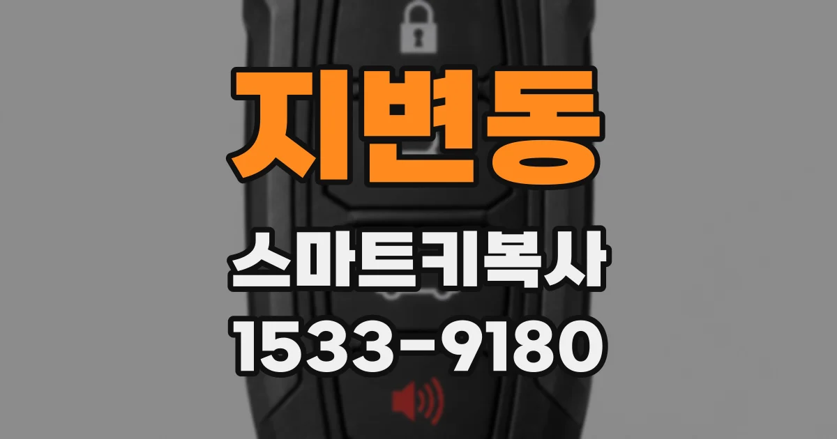 지변동 스마트키복사