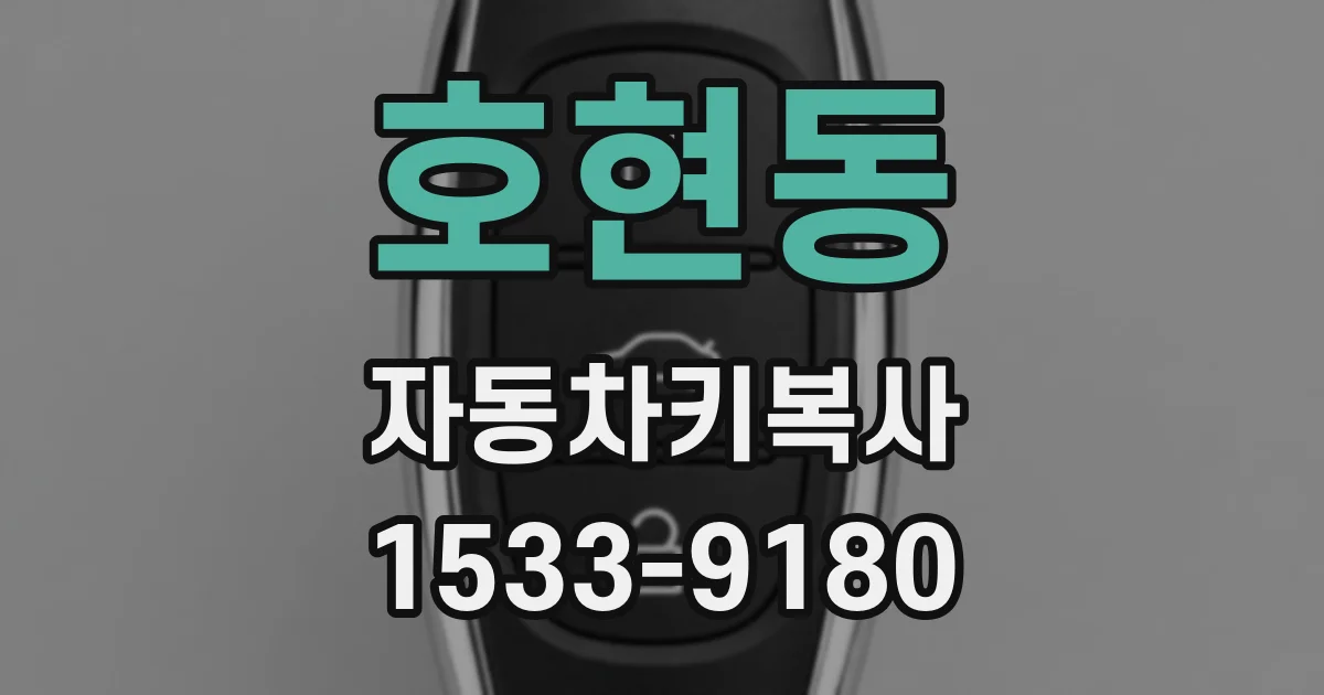 호현동 자동차키복사