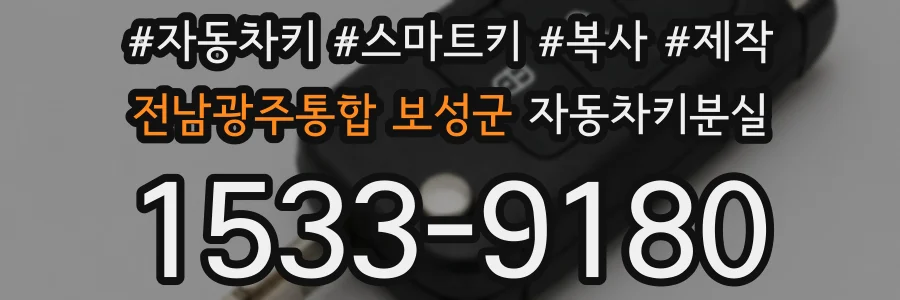 전남광주통합 보성군 자동차키분실