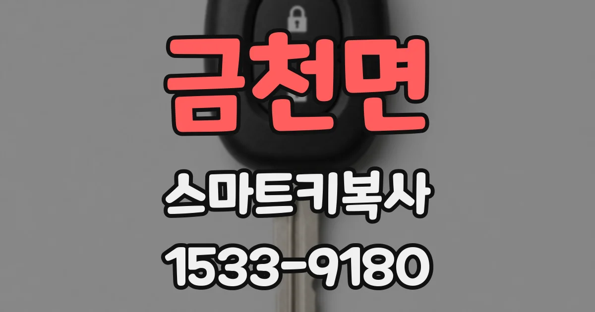 금천면 스마트키복사