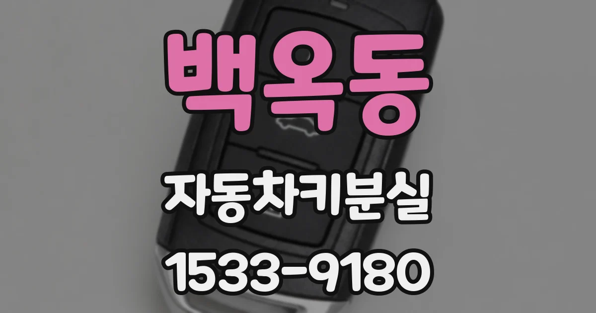 백옥동 자동차키분실