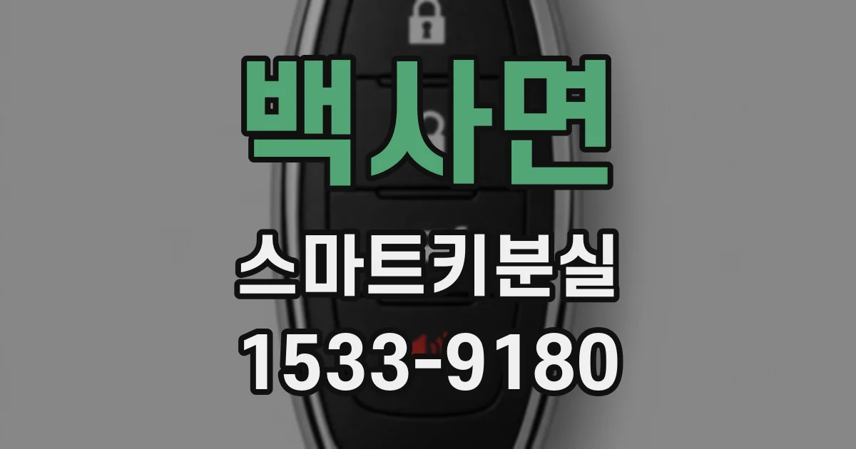 백사면 스마트키분실