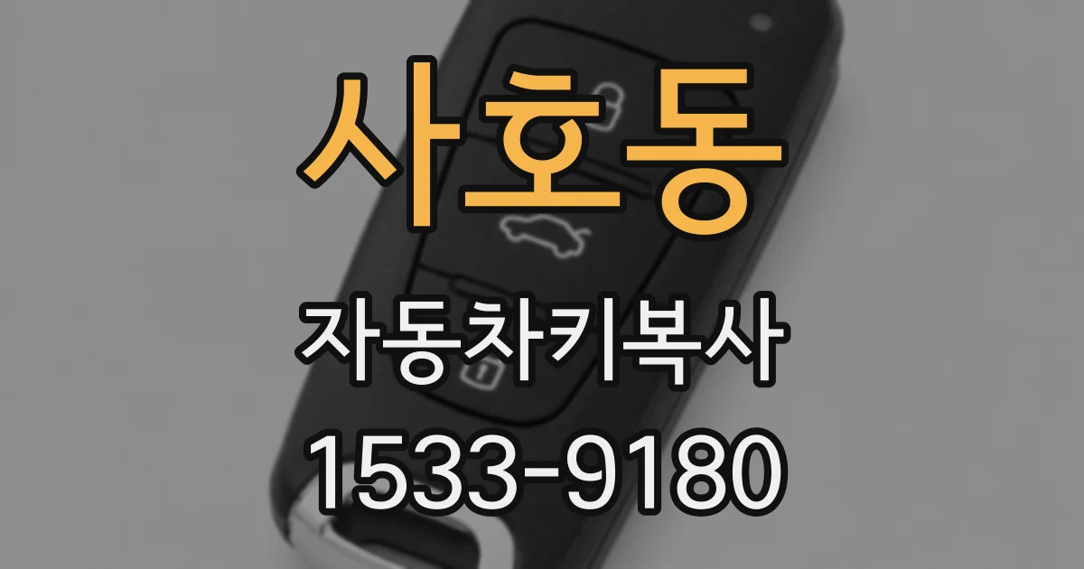 사호동 자동차키복사