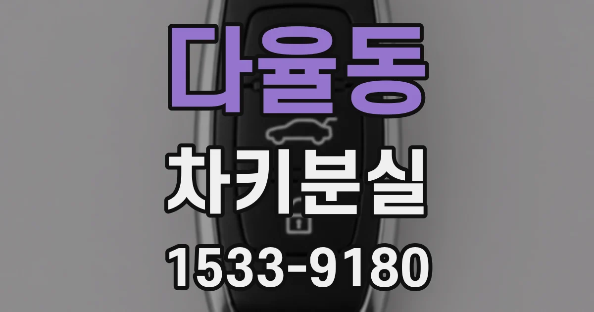 다율동 차키분실