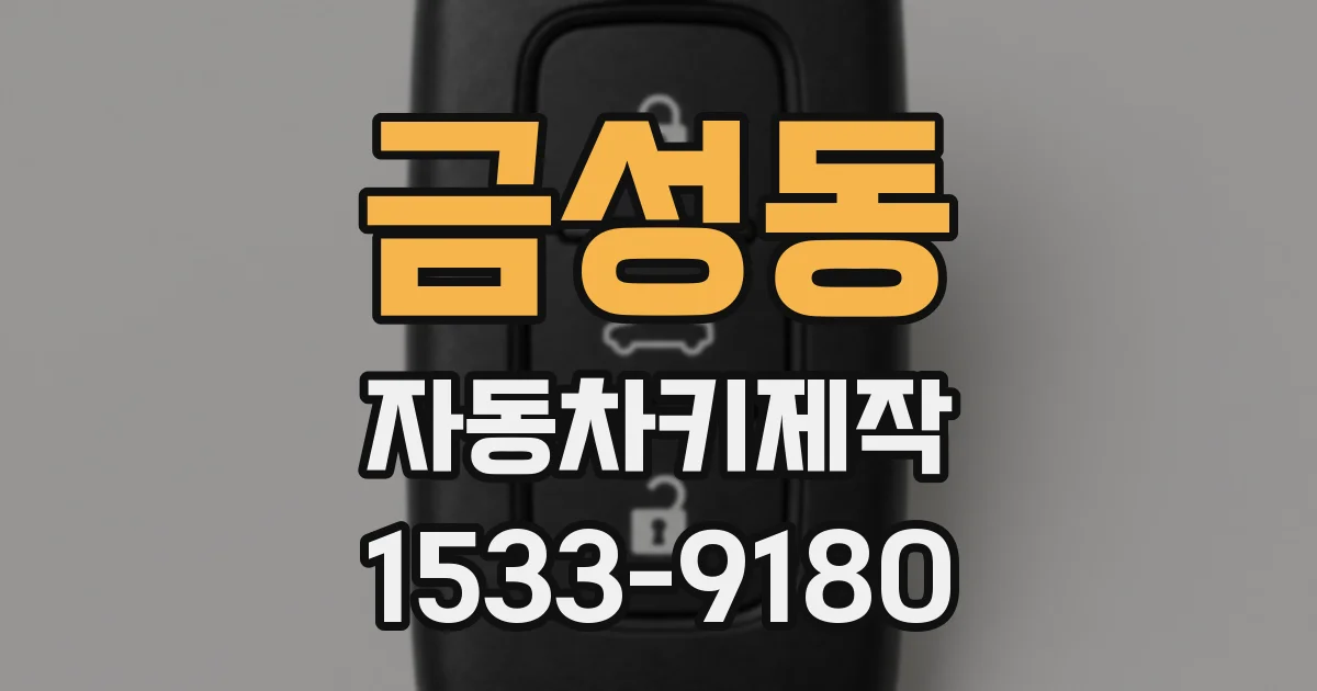 금성동 자동차키제작