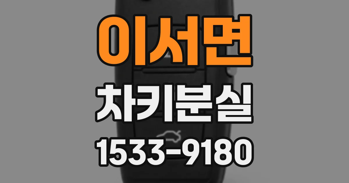 이서면 차키분실