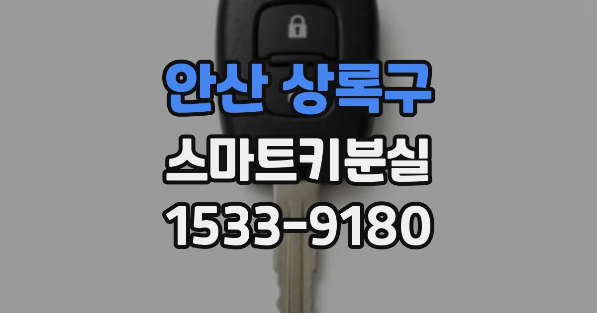 안산 상록구 스마트키분실