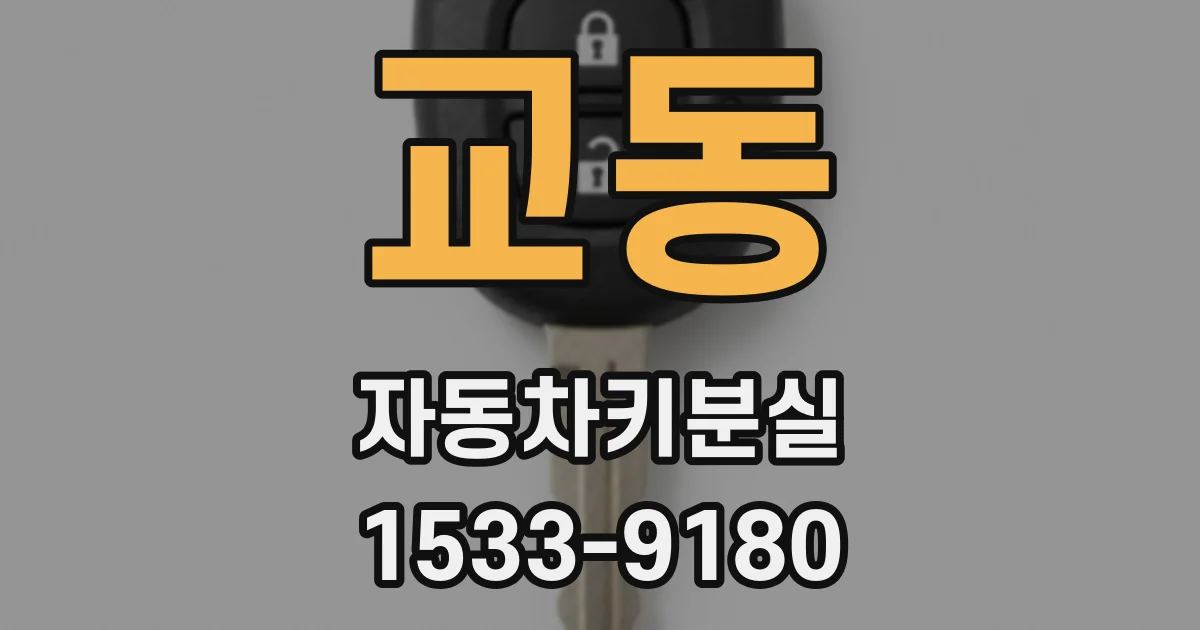 교동 자동차키분실
