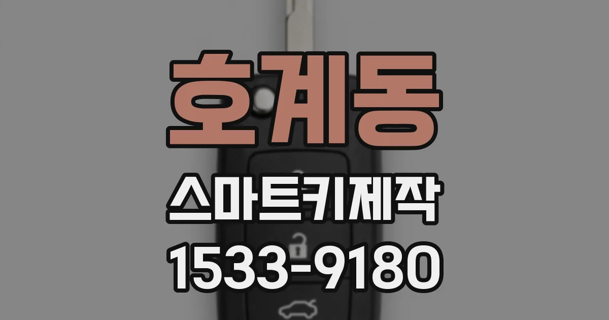 호계동 스마트키제작