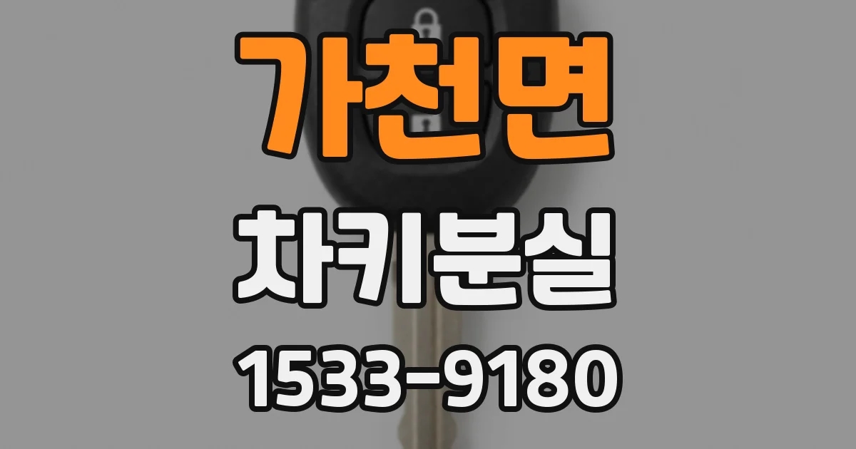 가천면 차키분실