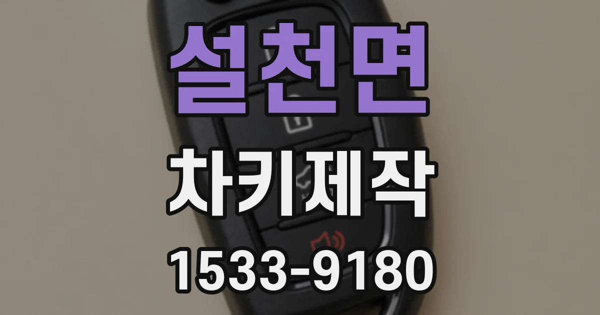 설천면 차키제작