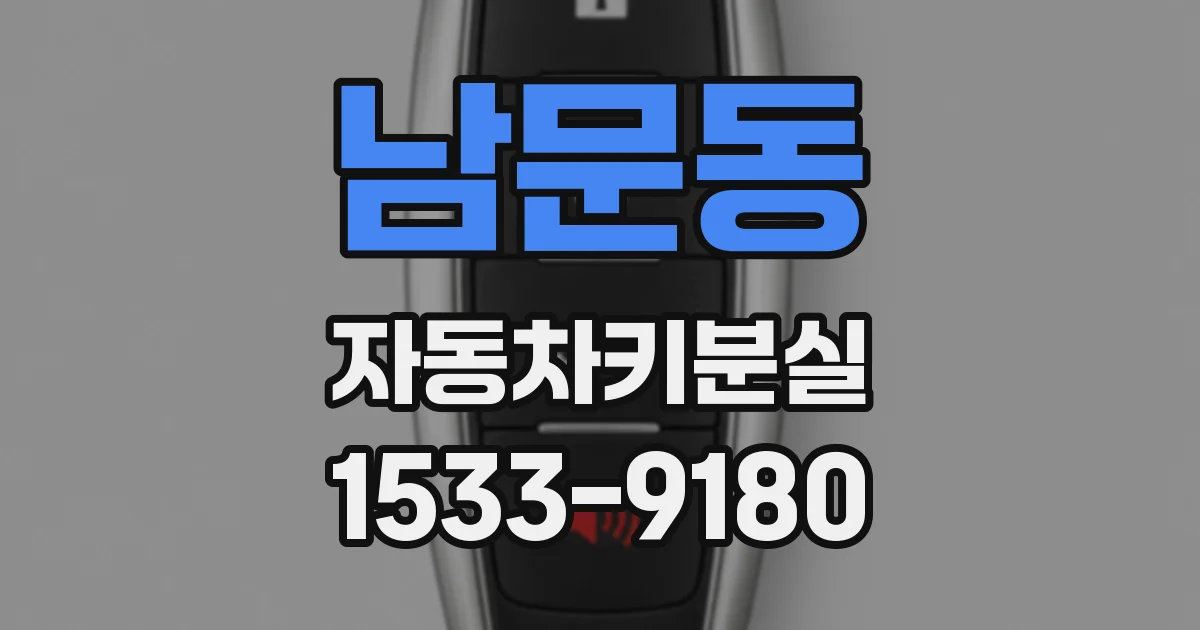 남문동 자동차키분실