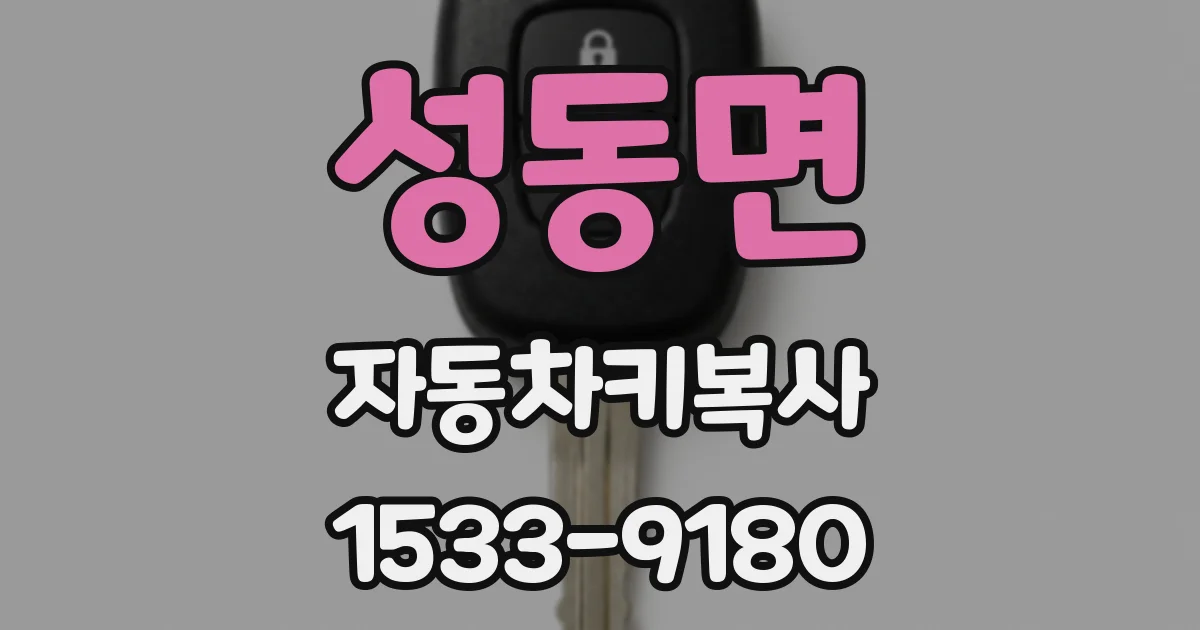 성동면 자동차키복사