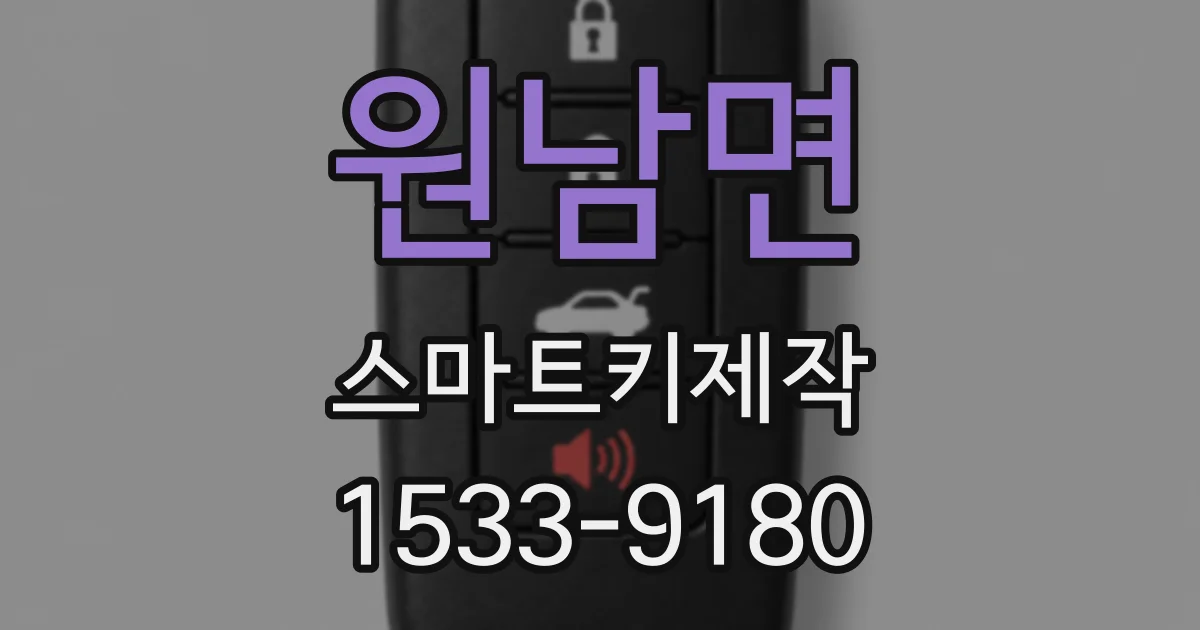 원남면 스마트키제작